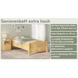 thumbnail of Seniorenbett extra hoch 120x200 Massivholz Einzelbett mit Matratze und Rost 60.40-12 M