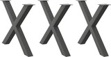 thumbnail of vidaXL Esstischbeine X-Form 3 Stk. Anthrazit 90x(72-73) cm Stahl