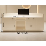 thumbnail of 【M Duihao160cm】Empfangstheke Theke geschwungene Tresen Kasse Empfangstresen beige