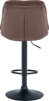 thumbnail of Décoshop26 - Hoher Hocker x1 für Küche und Bar mit weichem braunem Samtsitz und schwarzem Metallgestell 10_0005870