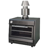 thumbnail of EURAST - Houtskool oven zwart met rooster van 585 x 465 en vlamdoorkits - 700x610x1100 mm - 5210105C