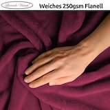 thumbnail of Kuscheldecke Bordeaux 220x240 cm Wolldecke Fleece extra weiche Wohndecke Sofa