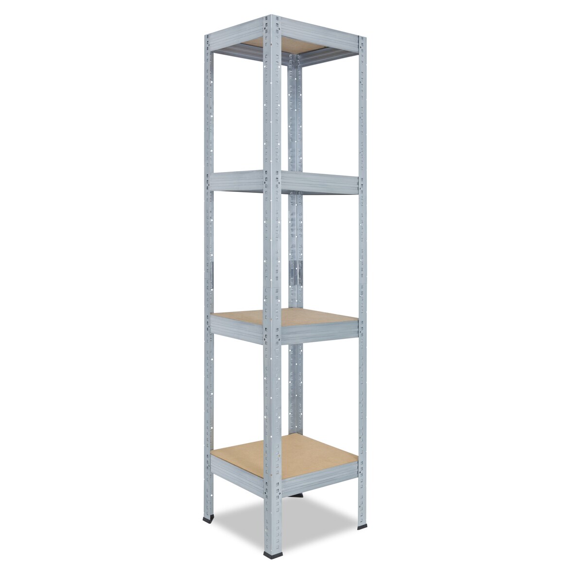 shelfplaza PRO 155x50x50 cm Schwerlastregal in verzinkt mit 4 Böden und 200 kg Traglast pro Boden