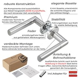thumbnail of Türbeschlag Edelstahl Drückergarnitur CATHY Eingangstür Türgriff oval PZ - Profilzylinder Edelstahl