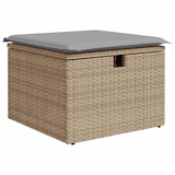 thumbnail of vidaXL Garten-Sofa-Set mit Kissen mit Speicher 6 pcs Beige Poly Rattan