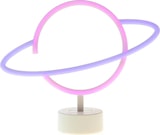 thumbnail of LED NEON Licht Planet Saturn Neonlicht Schild Leuchtfigur Batterie USB pink blau