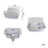 thumbnail of Haas Kunststoff Ausgussbecken Set Lisa Waschtrog grau Spülbecken Abflussbecken