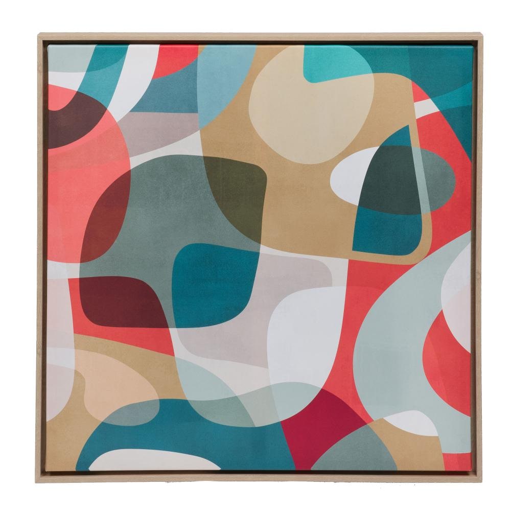 Toile Geo Zen 80x80cm -  Multicolore Carré Tissu Amadeus 2.50x84.00 cm