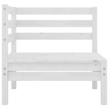 thumbnail of vidaXL 2-Sitzer-Gartensofa Weiß Kiefer Massivholz
