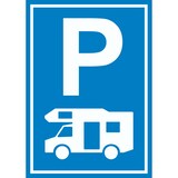 thumbnail of Wohnmobil Parkplatz Schild A0 Rückseite selbstklebend