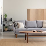 thumbnail of Relaxdays Paravent, 8-teilig, Raumtrenner faltbar, HxB 170x320 cm, Sichtschutz innen, Holz, Papierseil, Trennwand, natur