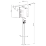 thumbnail of InLine® Universal Wallbox-Standfuß XL mit EV-Ladekabel Halterung, schwarz