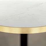 thumbnail of RestooTab - Stehtisch Versailles Ø50cm Dekor marmor paros kanten messingfarben