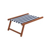 thumbnail of Gartenliege blau-weiß Fußteil Tisch Kissen Deckchair Holz Liegestuhl Sonnenliege 10-317 F T KH