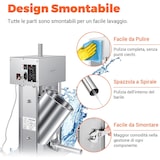 thumbnail of Leevot Insaccatrice Elettrica per Salsicce, 9 Velocità, 10L, Verticale, Acciaio Inossidabile con 4 Tubetti, Casa e Commerciale
