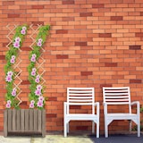 thumbnail of Relaxdays Rankgitter, ausziehbar, 3er Set, Rankhilfe für Kletterpflanzen, 180 cm, Garten, Balkon & Terrasse, Holz, natur