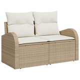 thumbnail of vidaXL 9-teiliges Garten-Sofa-Set mit Kissen Beige Poly Rattan Akazie