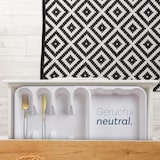 thumbnail of Besteckkasten 33,5x26x4,5cm - Weiß ausziehbar