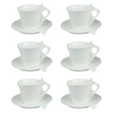 thumbnail of Set bestehend aus 6 Tassen und Untertassen Libra 10 cl - Weiß Porcelaine Table Passion