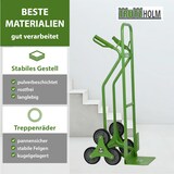thumbnail of Treppenkarre pannensicher Stahl 120 kg 118 cm hoch mit Sicherheitsgriffen Treppensackkarre in grün
