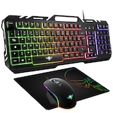 thumbnail of Pack gaming Clavier, Souris et tapis PRO-MK5 rétro éclairé RGB - Souris 7 boutons 6200 dpi - Clavier Semi-méca