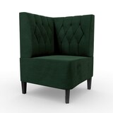 thumbnail of Gastro Eckbank Paris | 64x64 cm | Samtstoff in Grün | Diamant