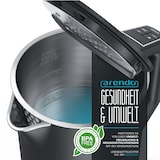 thumbnail of Arendo Wasserkocher 1,5 l 2200 W, Edelstahl, Doppelwand, Temperaturwahl 40 - 100°C mit Anzeige, grau