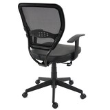 thumbnail of Décoshop26 - Fauteuil chaise de bureau sur roulettes pivotante en tissu mesh et synthétique noir avec accoudoirs 04_0001909