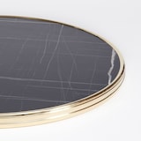 thumbnail of Plateau de table rond MARCEAU - Marbre MARQUINO - Cercle laiton D60 cm