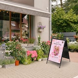 thumbnail of Cavalletto elegante in acciaio 50 x 70 cm ZPES50x70BL