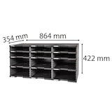 thumbnail of Exacompta 385714D 1x MODULODOC 12 leere Fächer (6 Normal + 6 Jumbo) ECOBlack - Dunkelgrau|