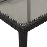 thumbnail of vidaXL Gartentisch mit Glasplatte Schwarz 150x90x75 cm Poly Rattan