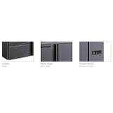 thumbnail of Frigo retro banco bar ventilato 2 porte e 2 cassetti interno inox temperatura 0°C/+10°C BB322SD