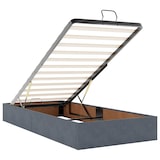 thumbnail of vidaXL Ottoman-Bett mit Matratzen Dunkelgrau 90x190 cm Samt