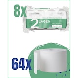 thumbnail of Toilettenpapier, 2-lagig, 64 Rollen x 250 Blatt, 100% Recycling, superweiches Klopapier, Großpackung für Gewerbe, Verpackung aus 60% PCR-Anteil