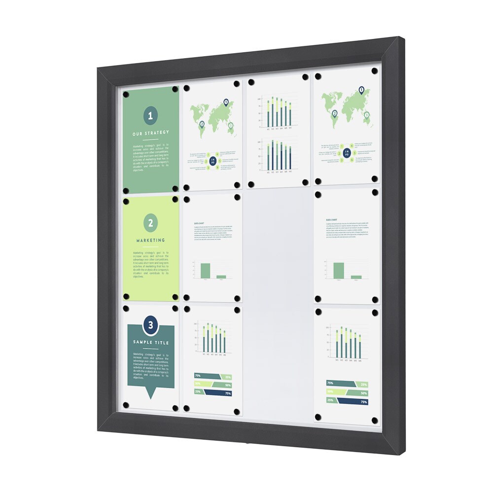 Exposicionate Vitrina exterior con cerradura Slim 12 x A4 Antracita SCTE12xA4PHC7016JS