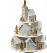 thumbnail of LED Weihnachtsdorf Winterdorf mit Musik Spieluhr Timer H: 29cm