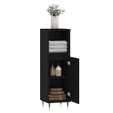 thumbnail of vidaXL Badschrank Schwarz 30x30x100 cm Holzwerkstoff