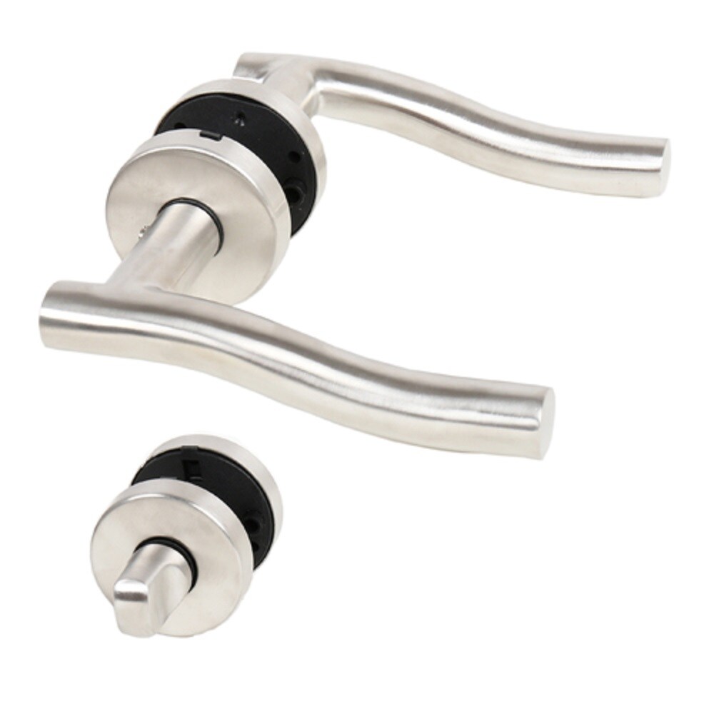 WC-Bad Türbeschlag Anna Rosettengarnitur Edelstahl Drückergarnitur Türklinke