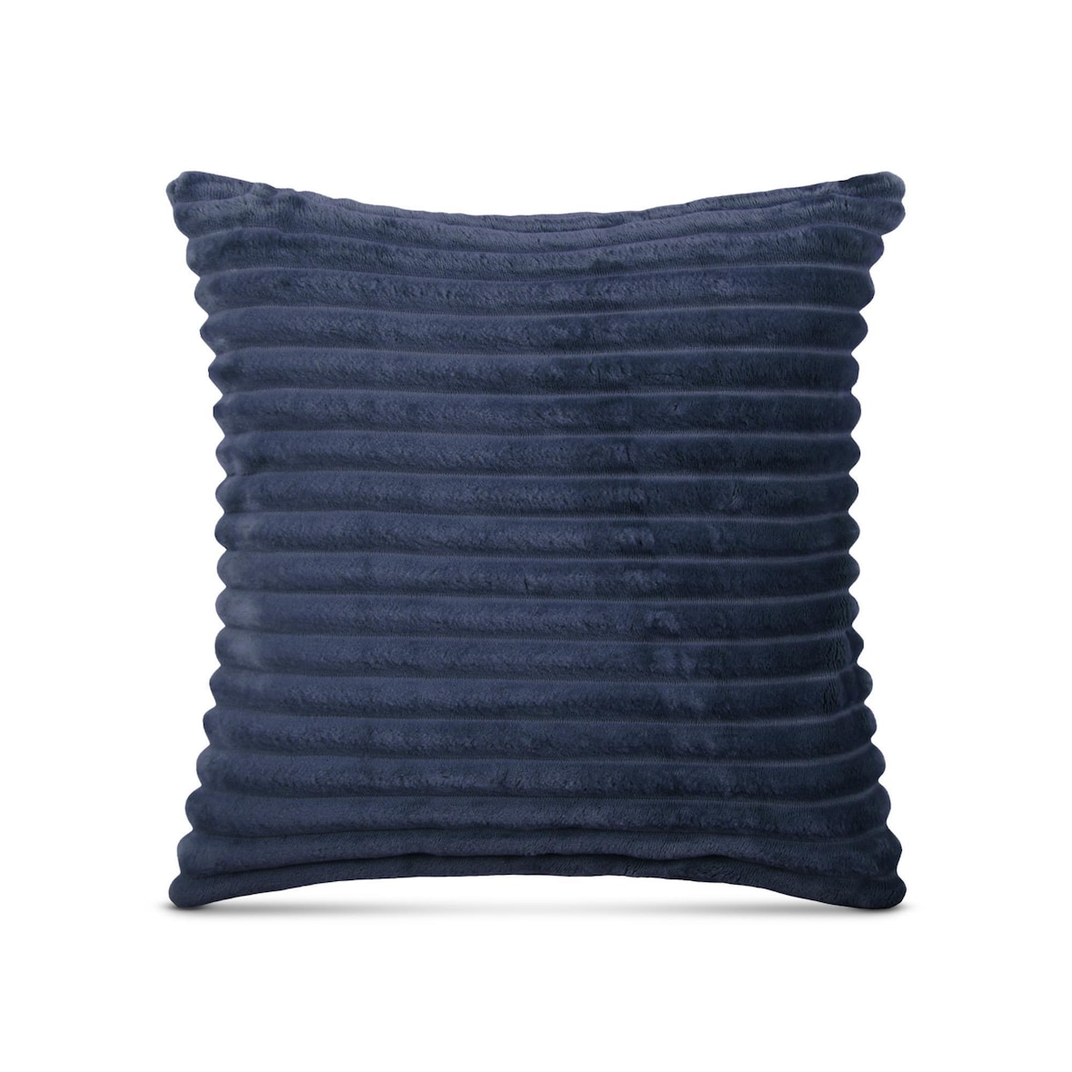 Kissenhülle 50x50cm ( Mitternachtsblau ) Cord Optik - Kuschelig weicher Bezug mit Reißverschluss - Kissen - Öko Tex - Sofakissen, Dekokissen