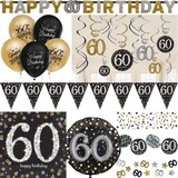 thumbnail of 60. Geburtstag Party Deko Set Partyartikel gold schwarz silber