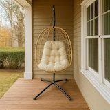 thumbnail of Yoevu silla colgante para interior y exterior cojín incluido, beige