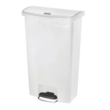 thumbnail of Poubelle à pédale frontale large Slim Jim Step-On Rubbermaid blanche 68L