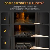 thumbnail of Camino a Bioetanolo da Pavimento 41x25x54 cm in Metallo Nero