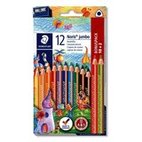 thumbnail of Farbstiftetui Noris triplus 128, 12er Etui, ergonomische Dreikantform, Holz. Lackierter Schaft in Schreibfarbe. Minenstärke: 4 mm