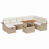 thumbnail of vidaXL Garten-Sofa-Set 9 pcs Beige Poly-Rattan