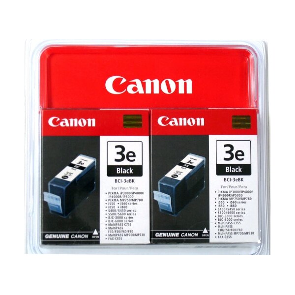 Canon BCI-3EBK, 2-pack Druckerpatrone 2 Stück(e) Original Schwarz