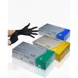 thumbnail of Nitril-Handschuhe puderfrei, schwarz, 1.000 Stk., unsteril, mit Rollrand, hoch-elastisch, geprüfte Qualität : Größe - S