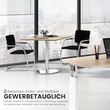thumbnail of bümö Besprechungstisch, Esstisch klein, Tisch eckig 80x80 cm - kleiner Esstisch Nussbaum, Rundtisch Esstisch 2 Personen mit Holz-Platte, Säule aus
