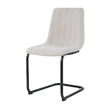 thumbnail of Möbilia Freischwinger-Stuhl, 2er-Set | Bezug Strukturstoff | Gestell Metall | B 43 x T 53 x H 87 cm | beige – schwarz | 21020068 | Serie STUHL